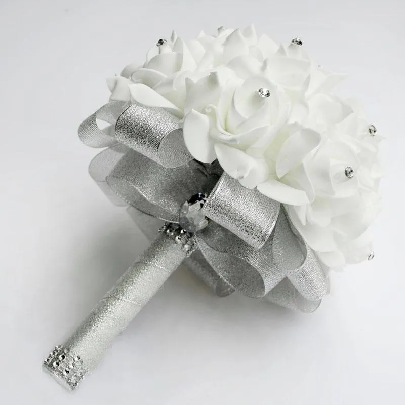 Rose Bridesmaid Bouquet Ribbon Perfectlifeoh De Noiva Wedding Bouquets And  Boutonnieres From Xuenlii, $13.55