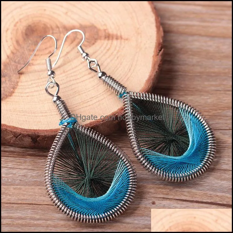 Boho High Quality 2020 New Wedding Party Jewelry European American Ethnic Handmade Earrings for Women Water Drop Dangle Earring