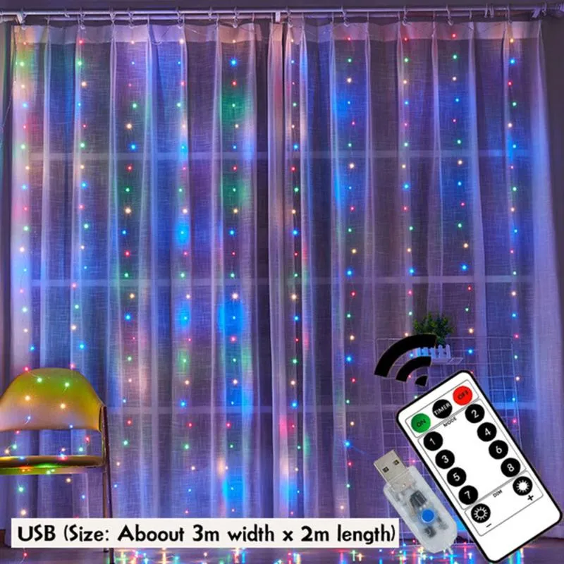 Strings Fairy LED String Light Christmas Star Lights Supplies Garland Hanging Decor Window Home Hushållsprodukter Bröllop inomhusfest
