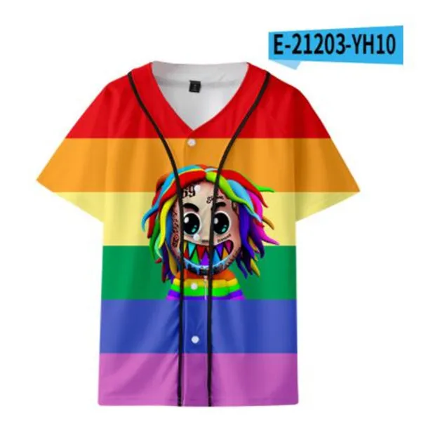 3D Baseball Jersey Männer 2021 Mode Druck Mann T Shirts Kurzarm T-shirt Casual Basis ball Shirt Hip Hop Tops t 051