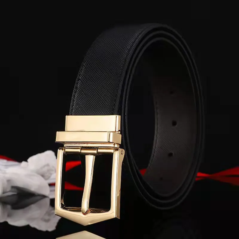 Luxury Fashion Male Reversible Leather BB Belt Men Business Trouser Belt Genuine Men Leather Belts For Jeans Blue Dark Brown Black