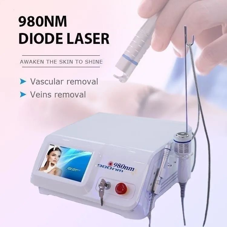 30W 980nm Removedor vascular láser Vena Vena de tratamiento Araña Máquina de eliminación de vástagos Red Bandeses de sangre Eliminar el equipo de belleza