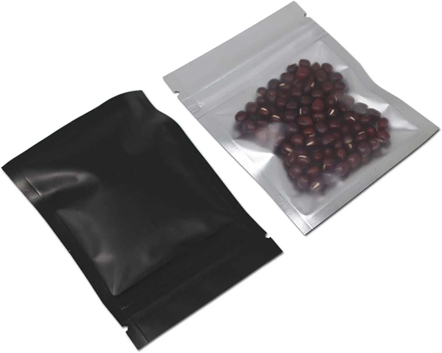 4x6 дюймов запах доказательство фольги сумка задней части черный серебристый металлический алюминиевый пластиковый чехол молнии на молнии уплотнение DH7488