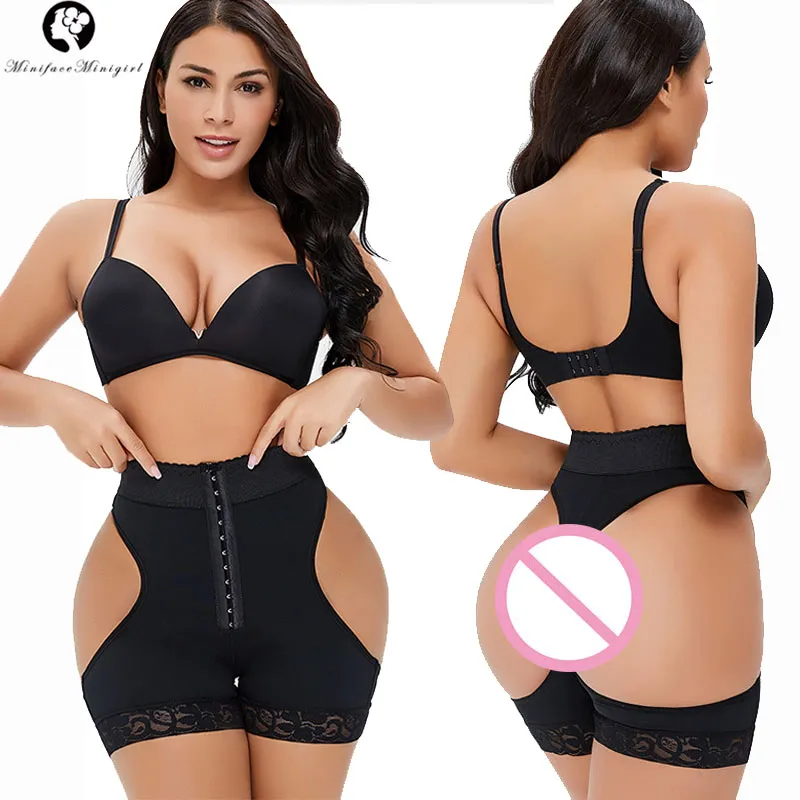 High Waist Open Butt Panties With Tummy Control And Push Up For