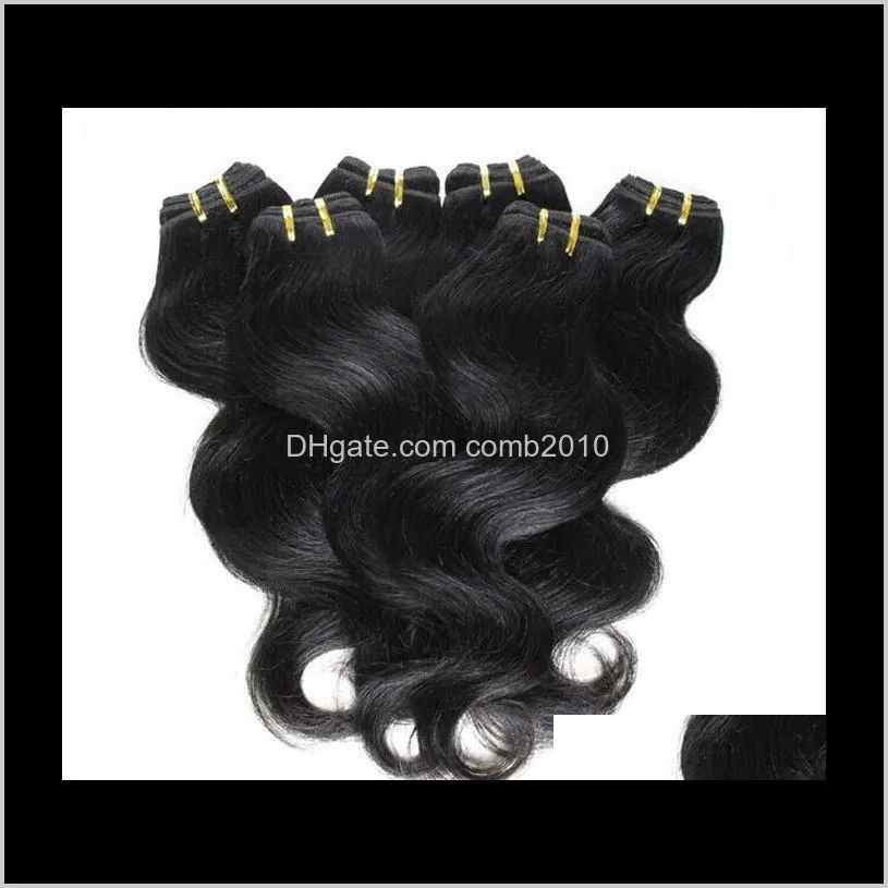 Hair 20Bundles/Lot 100Percent Brazilian Virgin Human Weave Wavy Body Wave Natural Color Hair Extensions Wholesale