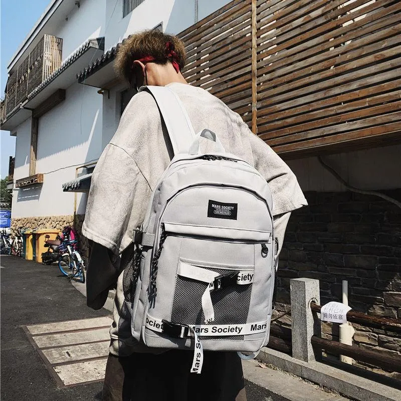 Teen Boys School Bags Men Backpack Kobiet BookBags Student Campus Street Cool Bag Preppy Leisure Luż