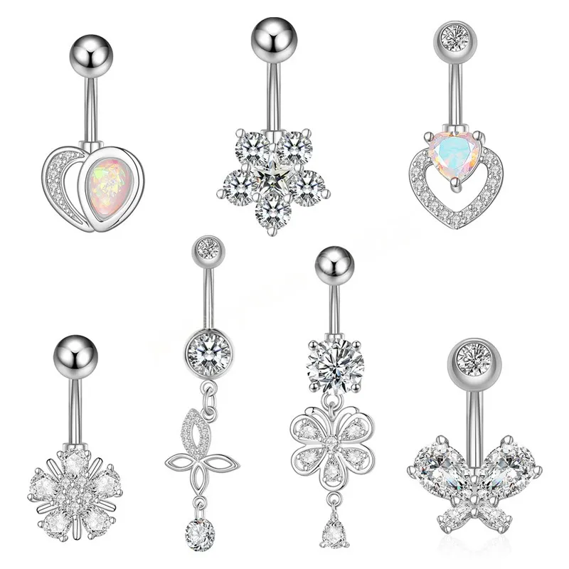 Top mount top belly button rings