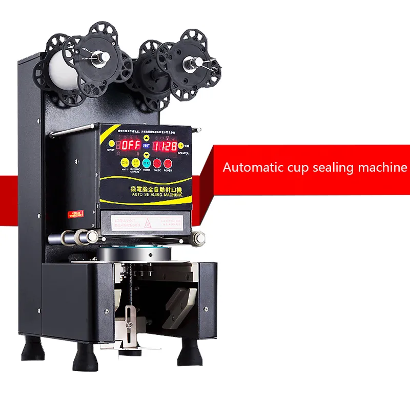 220 V / 110 V Automatische Cup Sealing Machine Bubble Thee Machine Cup Sealer voor Koffie / Melkthee / Sojamelk Cup Commercieel