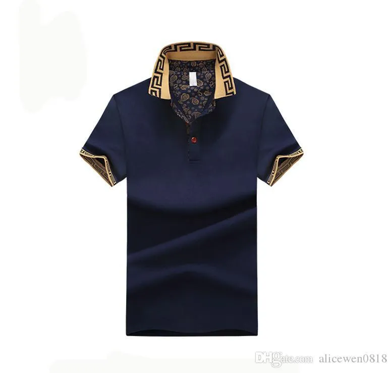 Mens Polo Shirt Brand Plus Size M-5XL Cotton Polo Shirt Men Slim Fit Brand Clothing Black Solid Polo Shirt