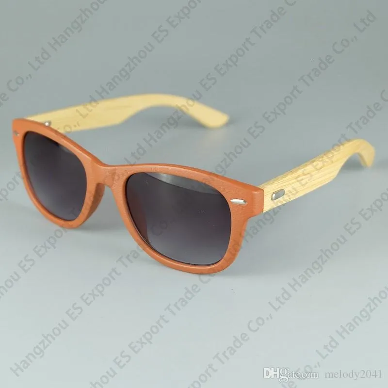  Engraved Available Wood Sunglasses Designer Natural Bamboo Sunglass Eyewear Glasses Style Hand Made Wooden Temple Plastic Frame 