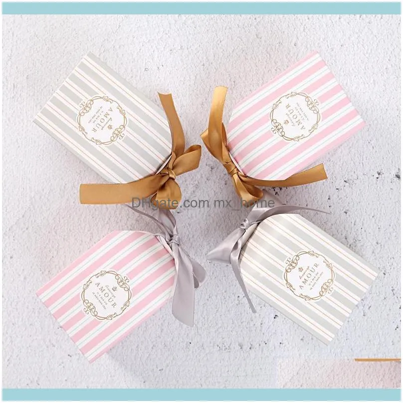 Gift Wrap Paper Bags Box Wedding Favor Sweet Candy Chocolate Packaging Baby Shower Birthday Party Decoration For Guests