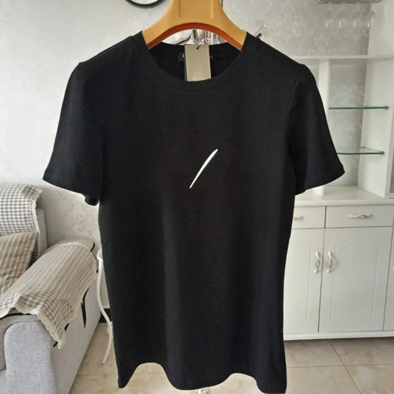 夏のファッションメンズTシャツブラックホワイトレタープリントコットン半袖有名な男性服サイズS-XXL