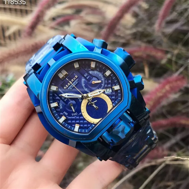 Undefeated BOLT ZEUS Men 52MM Stainless Steel Watch Top Quality Wristwatch Reloj Shipping From Nvicta watch 94.86 DHgate.Com