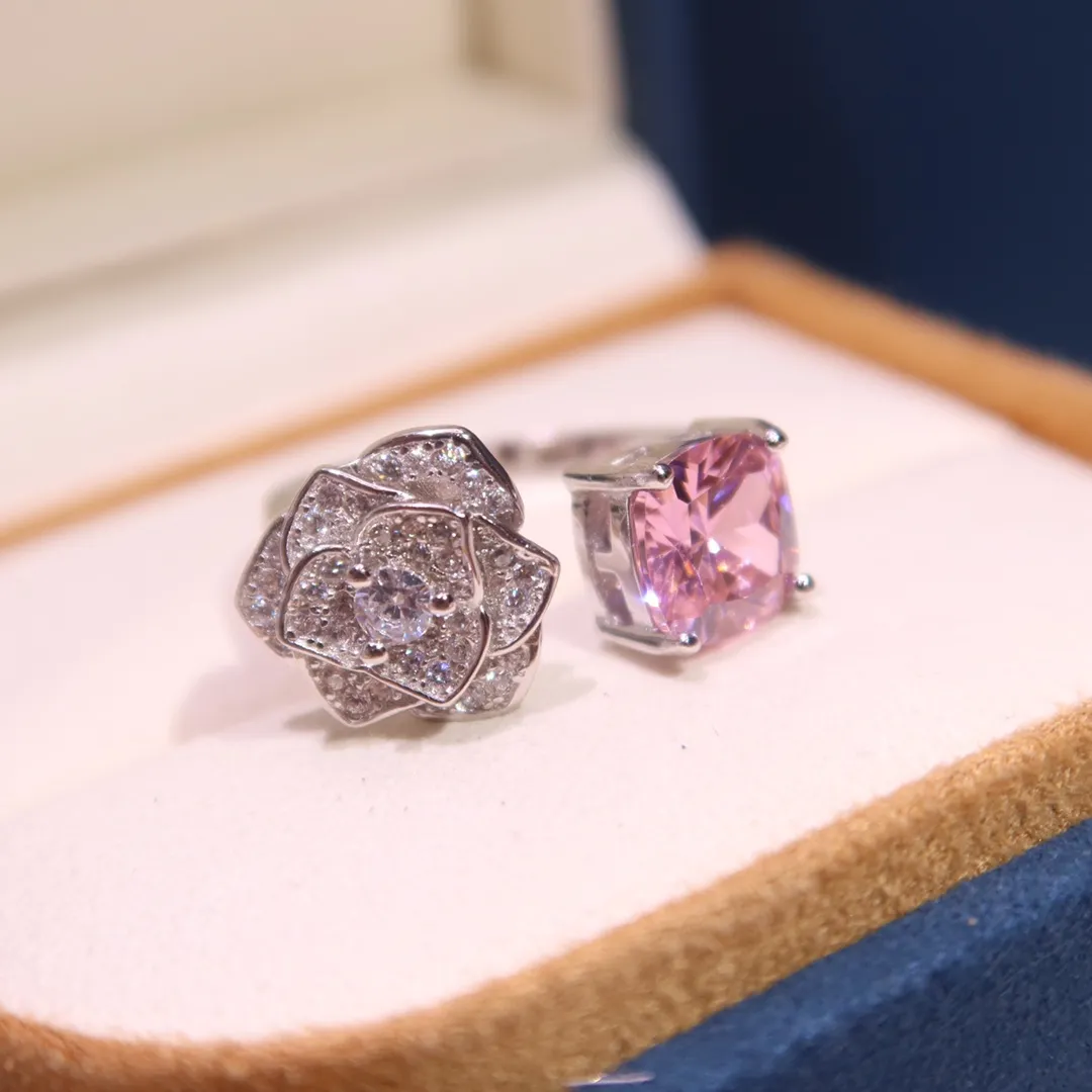 Elegante Designerringe, Rosa Edelstein Rosenring Von Ladys Pink