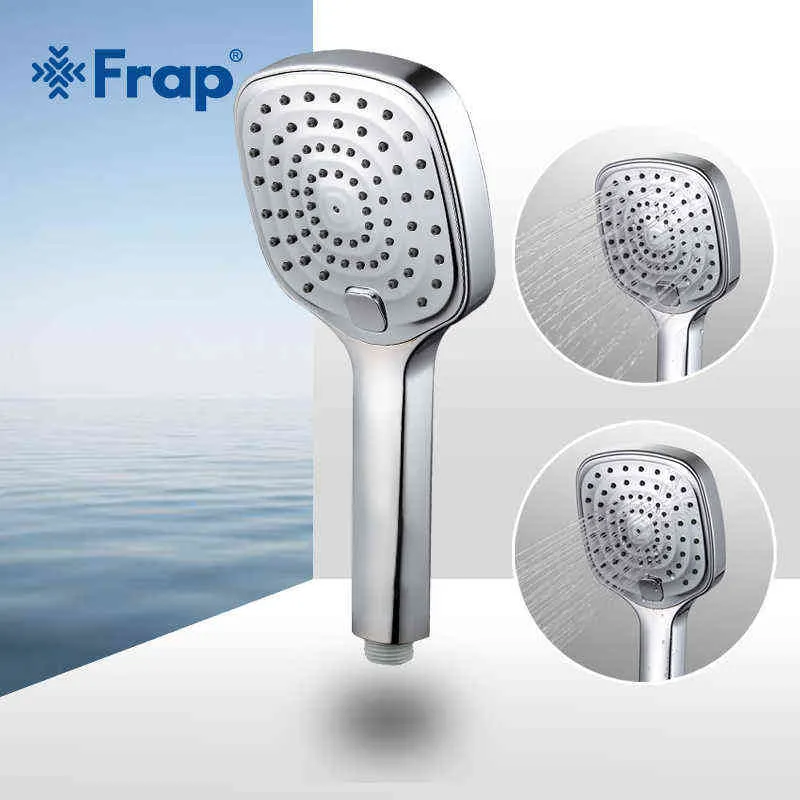 Frap Two Regolazione Risparmio idrico Soffione quadrato in plastica ABS con doccetta da bagno Accessori per il bagno F004 H1209