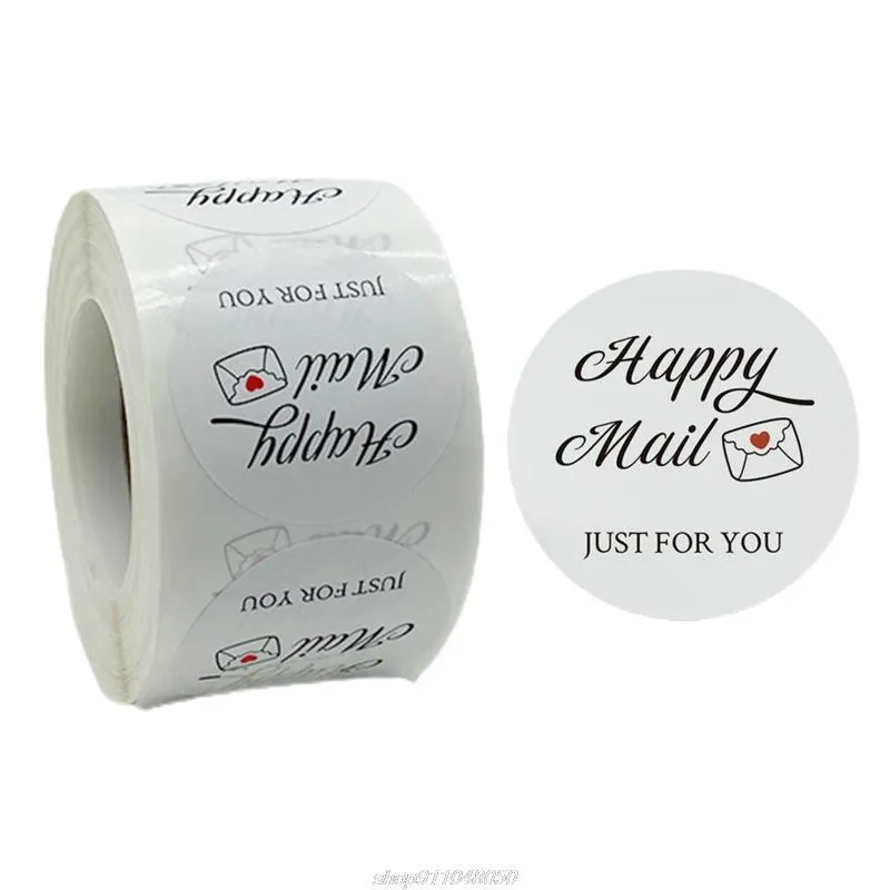 Regalo Wrap 500pcs Happy Mail solo per voi adesivi per voi adesivi da 1,5 pollici Etichetta di tenuta nozze cottura di cartoleria Adesivo AG07 21 Goccia