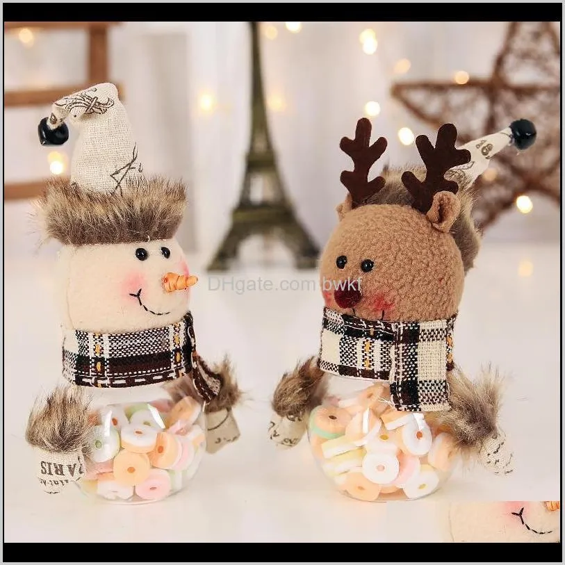 christmas santa snowman deer doll  candy box for home decoration wedding birthday party baby shower decor kids gift