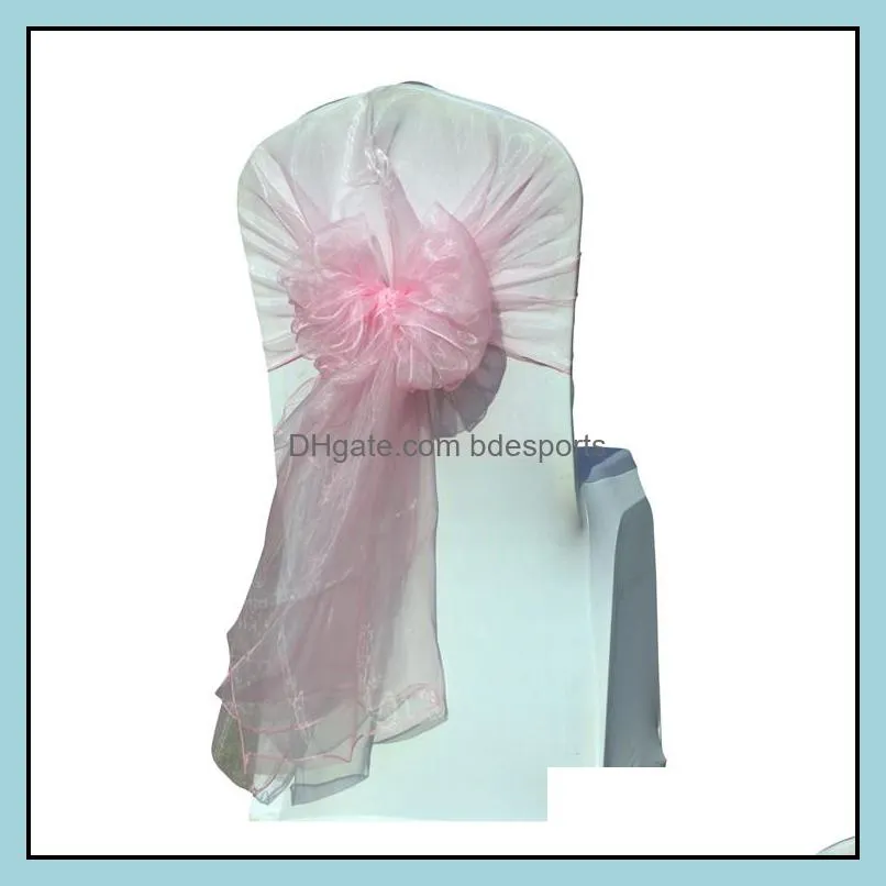 Sashes Marious Big Discount ! 100pcs Organza Hood For Chair Wrap Wedding