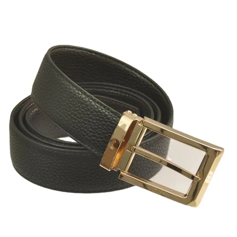 Cintura di lusso in pelle di mucca da uomo nuova moda classica vintage Pin Gp Tail Belt6SRG