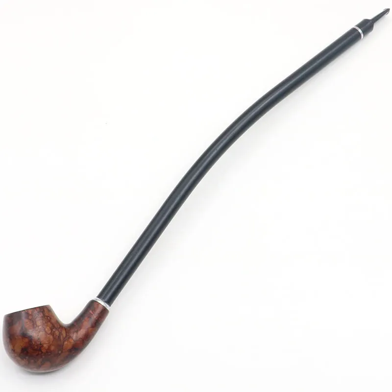 Pipes à fumer longues 41cm Métal Acrylique Matériel Cadeau Emballage Main Tabac Cigarette Pipe Mutil-Types Bois Couleur avec boîte 775 R2