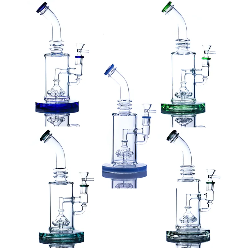 9.5 tums ägg perc hookahs glas vatten bongs tjock böjd halsfärg bong dab rigolja bong