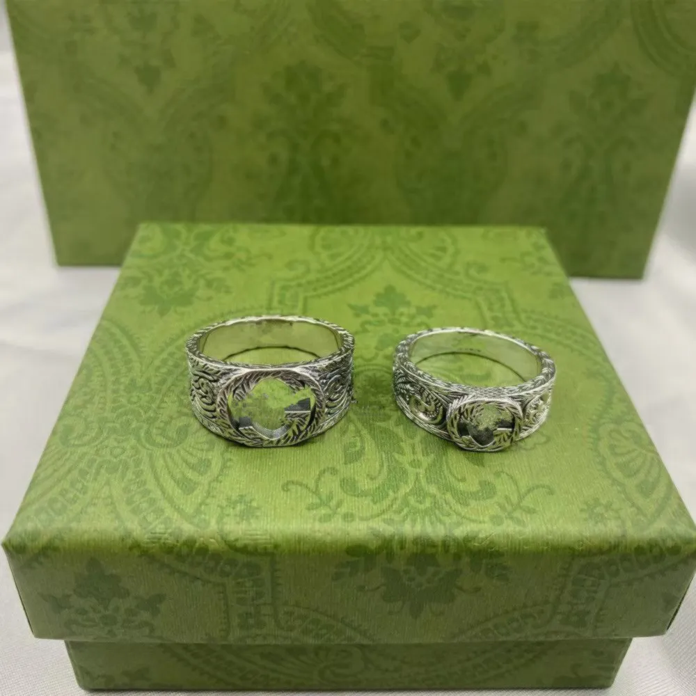 Italiaans design Thais zilver 952 wijnstok holle letter ring hoogwaardige heren- en damesmode ring Festival cadeau