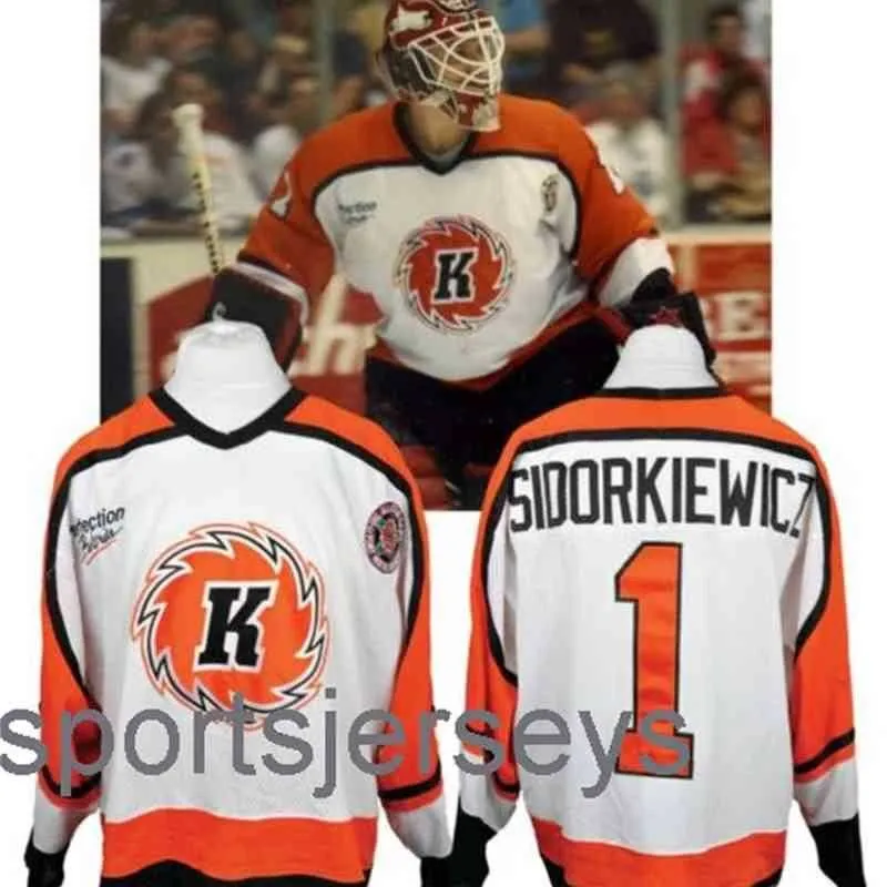 Fort Wayne Komets Retro throwback HEREN Hockey Jersey Geborduurd Gestikt Pas elk nummer en elke naam aan