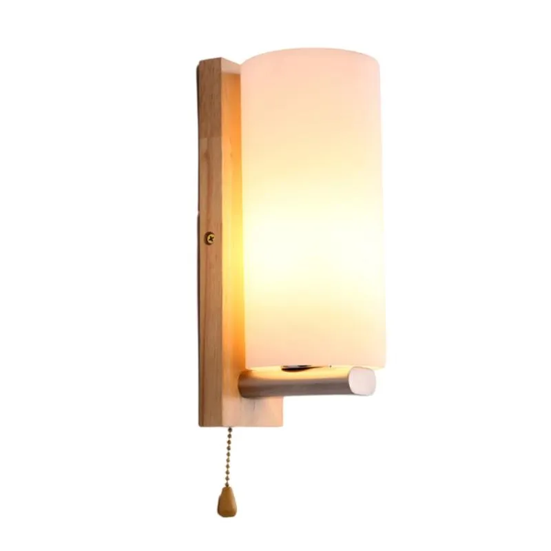 Lampes solaires 1pc Lampe de chevet moderne simple Type chinois LED Chambre à coucher murale