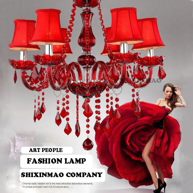 Chandeliers Factory Direct Luxury RED European Style Living Room Crystal Lamp Decoration Diningroom/bedroom/livingroom