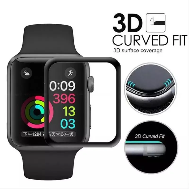 Do Apple Watch Ultra Films 49 mm 3D pełne pokrycie szklane szklane ochronę ekranu 41 mm 45 mm 40 mm 42 mm 38mm 44 mm Anti-Scratch-Bubble Series 8 7 SE 6 5 3