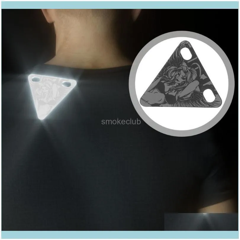 Bicycle Aessories Sports & Outdoors Bike Lights Riding Warning Reflector Night Triangle Magnetic Cycling Decals Drop Delivery 2021 6Xg27