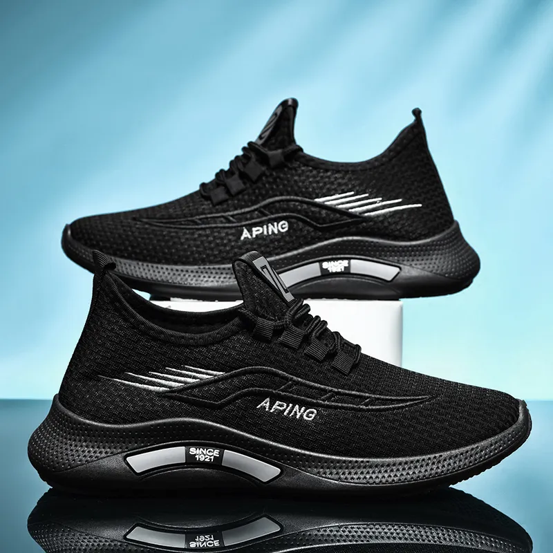 Оптовая продажа 2021 топ мода кроссовки для мужчин женские спортивные бегуны на открытом воздухе черный красный теннис плоский прогулочный прогулкой кроссовки размером 39-44 WY15-808