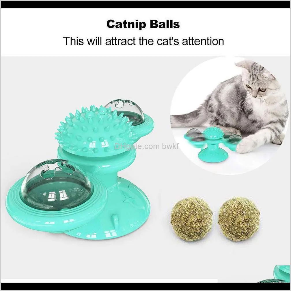 pet dog cat toy windmill toothbrush with catnip whirling turntable teasing scratching tickle ball puzzle toy pet products supply