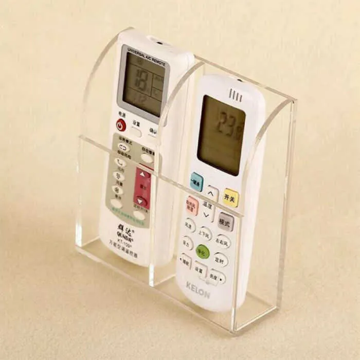 Acrylic TV Air Conditioner Remote Control Holder 1 3 Case Wall Mount