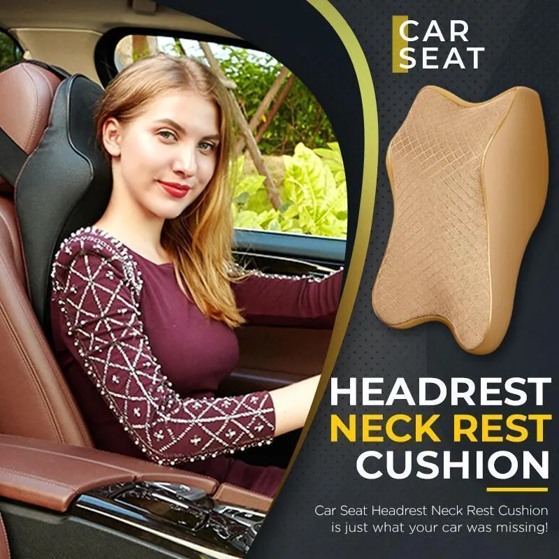 Pillow Car Seat Headrest Neck Rest Kudde Pad Memory Foam Head Auto for Travel Support