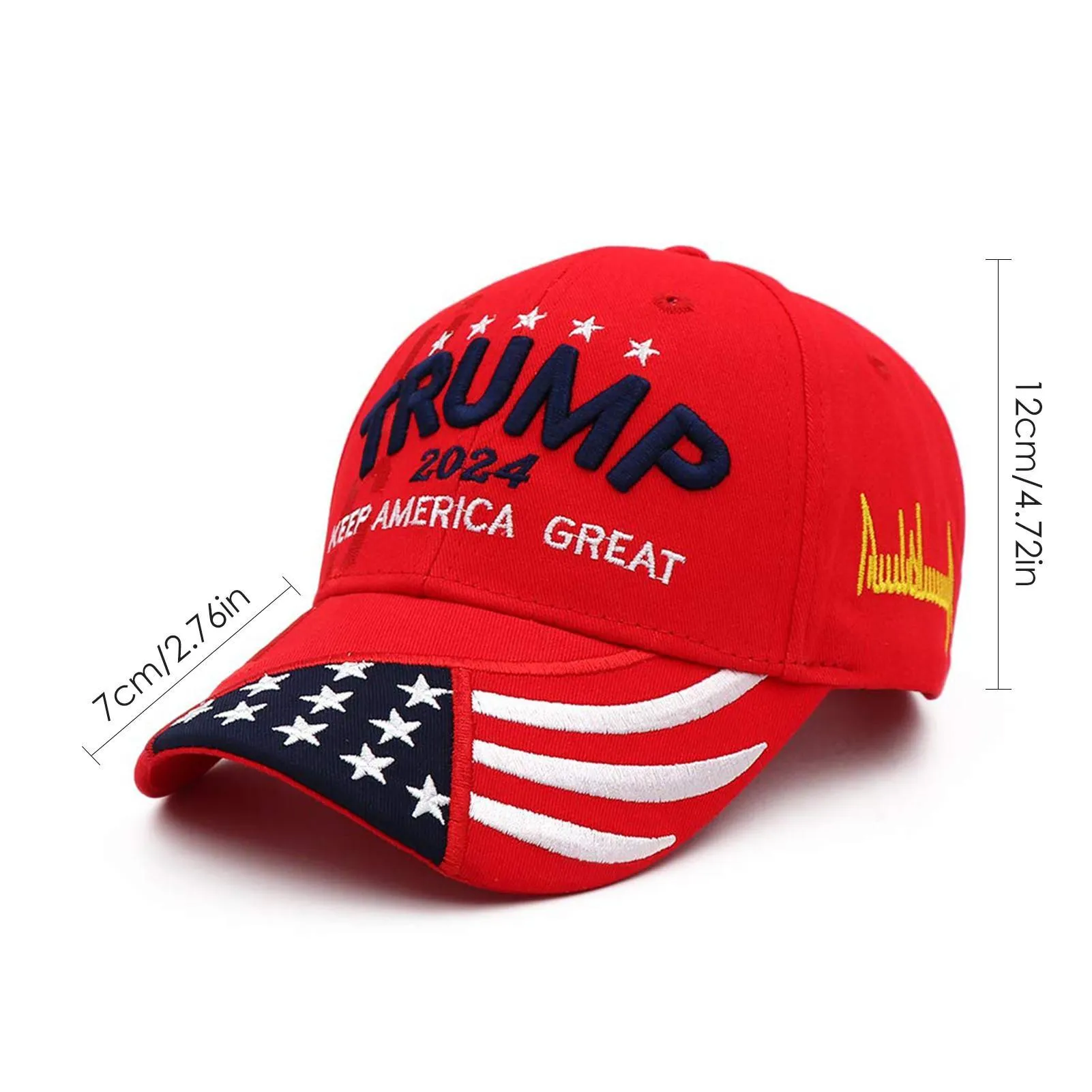 U.S 2024 Trump Presidential Election Presidential Election Cap Trump Hat Baseball Cap Adjustable Speed Rebound Cotton Sports Cap gyq