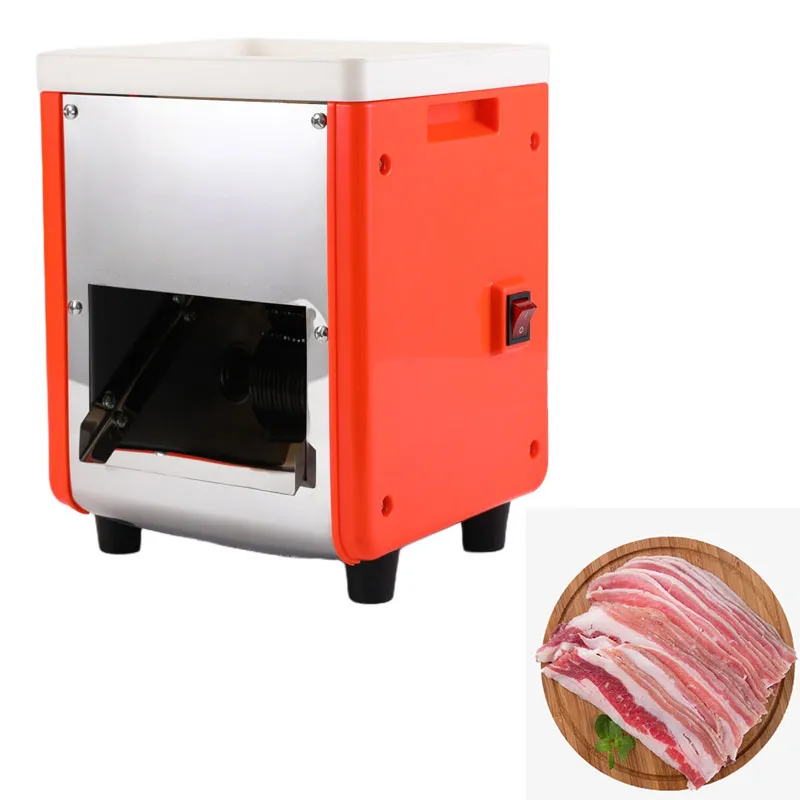 Máquina multifuncional de aço inoxidável comercial 650W Slicer de carne triturada elétrica para o fragmento vegetal do cordeiro da carne de porco