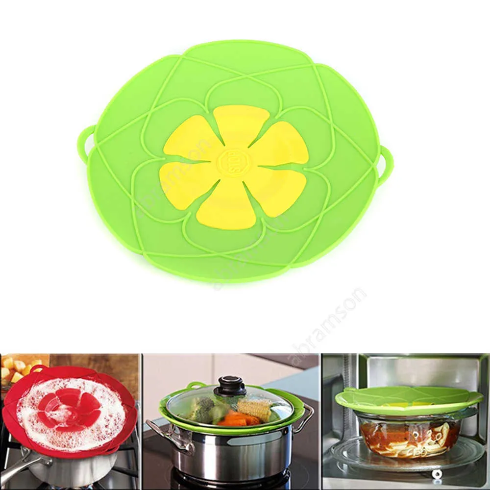 Cuisine Anti Débordement Pot Couverture Silicone Pot Bouillir Anti Déversement Couvercle Cuisine Ustensiles De Cuisine Four Coffre-fort Pot/Pan Pétale Déversement Bouchon Couvercles DAA185