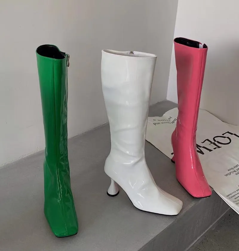 激安通販サイト ブーツブーツパテントレザー女性ニーハイブーティスクエアトゥピンクグリーンホワイトシンヒールサイドジッパーナイトウィンターシューズ お得に買える通販 Www Care7 Org 激安通販サイト ブーツブーツパテントレザー女性ニーハイブーティスクエアトゥピンクグリーンホワイトシンヒールサイドジッパーナイトウィンターシューズ お得に買える通販 Www Care7 Org