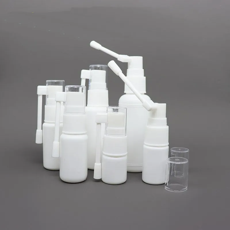 5 10 15 20 30 50 ml Vit plast Tom bärbar nasalsprayflaska med 360 graders rotationsatomizer Refillerbar kosmetisk parfymförvaringsbehållare för resehushåll