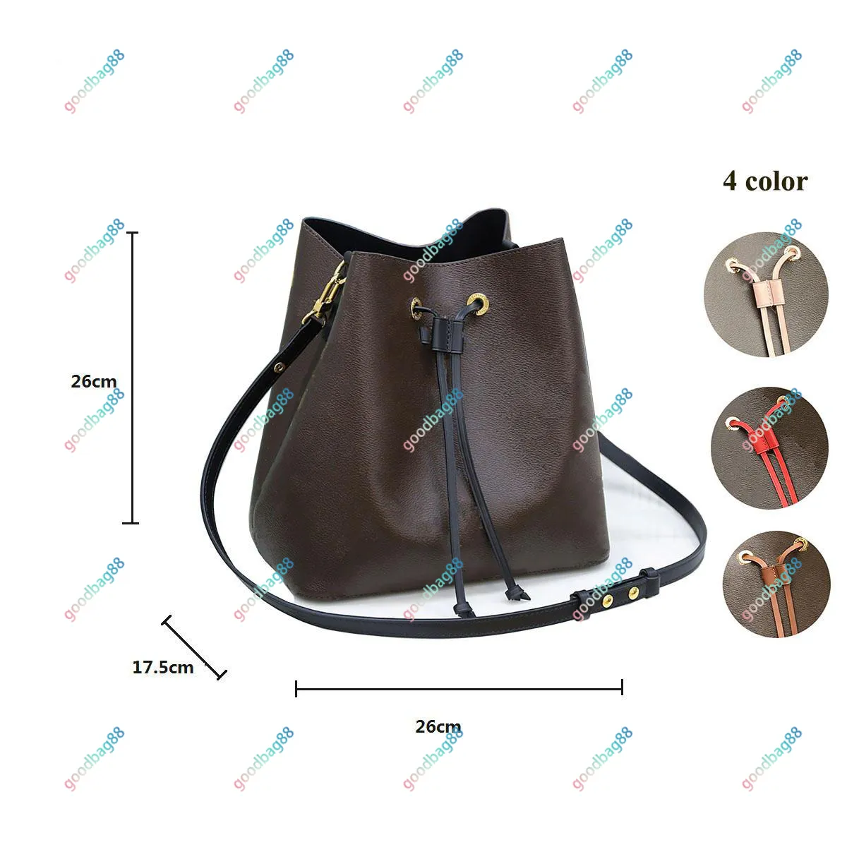 Bolsa Cruzada Con Cordón De Cuero Diseñador Para Mujeres Bolso De