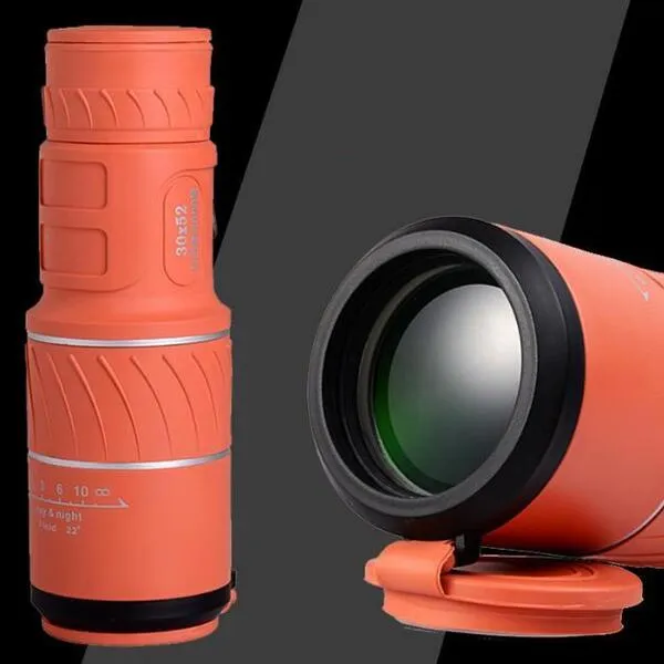 2021 뜨거운 듀얼 포커스 HD 단안 망원경 녹색 필름 렌즈 30x52 여행 스포팅 범위 줌 단문 망원경 야외 장치 새로운 3 색