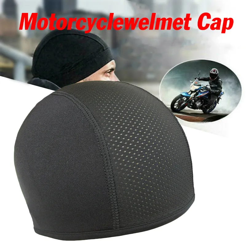 Fiets Motorfiets Helm Inner Cooling Cap Vocht Wicking Wicking Ademend Skull Sweat Band Half Helmen Liner Muts Caps Warmte Dissipatie Fietsaccessoires