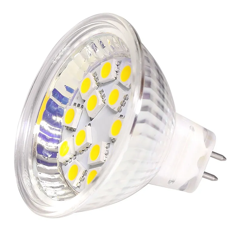 MR16 LED電球ライト調光対応15050SMD G4ベースライトランプAC / DC10-30V 12V / 24V 3500K暖かい白5500Kホワイトスポットライトハウジング照明