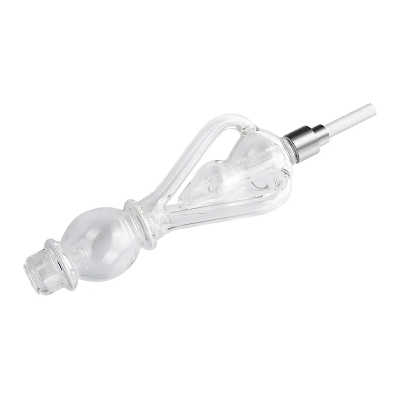 CSYC NC060 DAB Rig Glas Bong Triple Recycle Luchtstroom Rookleidingen ongeveer 9,29 inch 510 liter keramische nagelwater perc bubbler pijp gladde luchtstroom schone hit