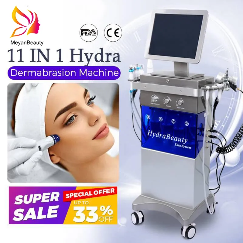 Facial Machine Master Microdermabrasion Syre Jet Peeling Skin Föryngring Förblandning Förbättra Ansikte Dull Spa Aqua Clean Facial Machine