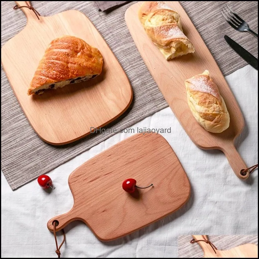 Wooden Cutting Boards Fashion Fruit Plate Whole Wood Chopping Blocks Beech Baking Bread Board Tool No Cracking Deformation TTA2023-1