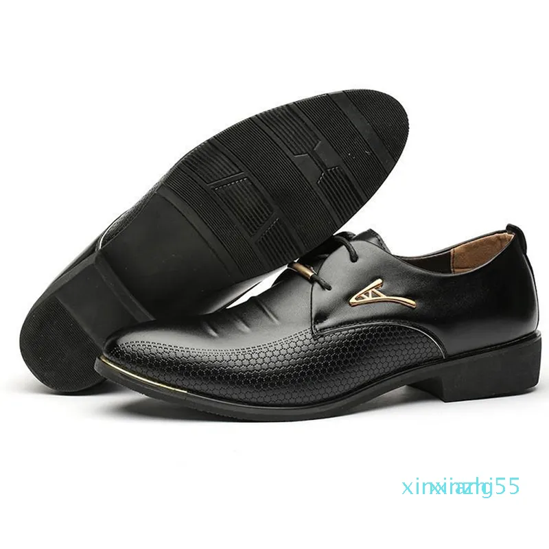 Scarpe eleganti Uomo classico Punta a punta Pu Pelle Fibbia decorativa in metallo Formale Stringata Uomo Taglie forti1 xx2