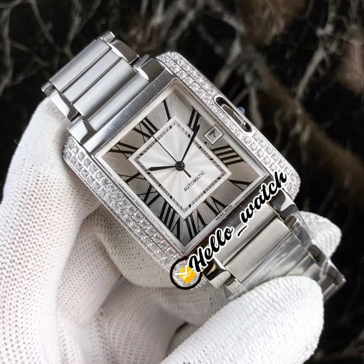 36mm 날짜 W5310008 WT100004 Watches White Dial Miyota 8215 자동 망 시계 스테인레스 스틸 팔찌 스포츠 다이아몬드 베젤 Hello_Watch