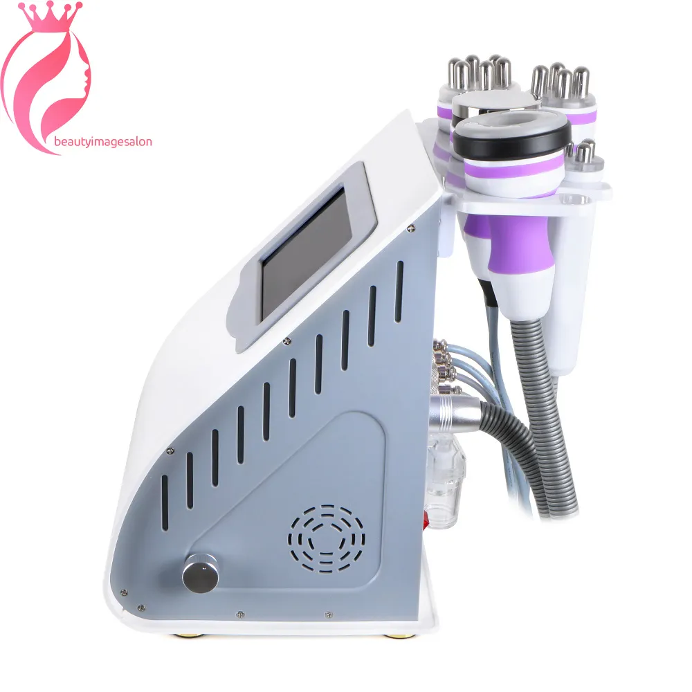 5 i 1 bantning Ultraljudsfettsugning 40K Cavitation Fat Burning RF Face Care Vacuum Body Massage Machine för hem